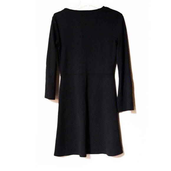 Floral Embroidered Black Dress - Picture 3 of 4